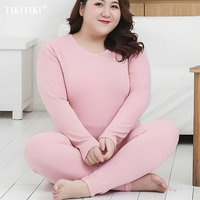 Ensemble de sous-vêtements thermiques à manches longues pour femmes, pantalons thermiques, pyjamas, longs caleçons, monochromes, chauds, grande taille, vêtements d'hiver pour la maison 1